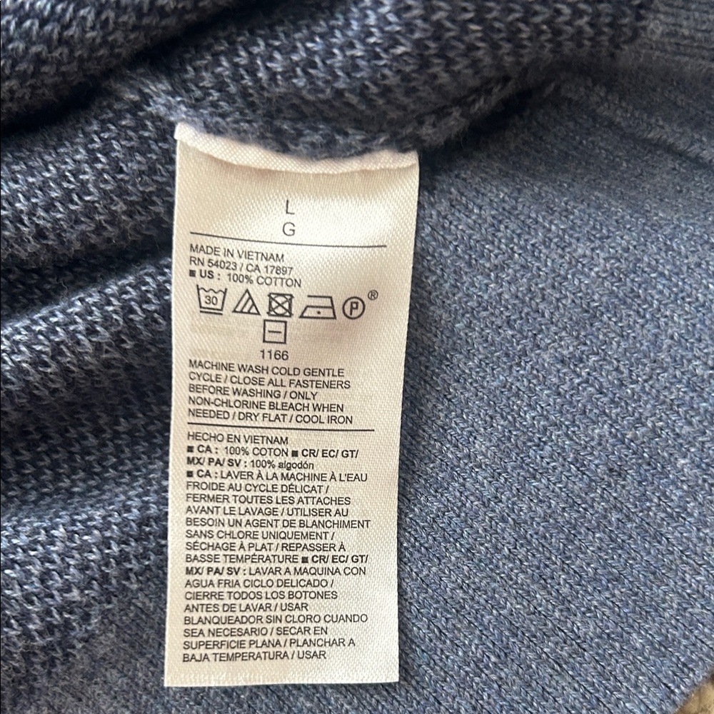 Old Navy Men's Dark Blue Textured Knit Polo - Picture 4 of 4